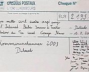 Chèque Kommiounskanner 12.7.2003 0011