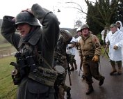 German POWs marched off commeration liberation finale diekirch